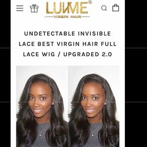 New100% auth LUVME brand 100% human hair lace wig